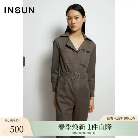 INSUN恩裳秋季挺括西装领连体裤商品大图