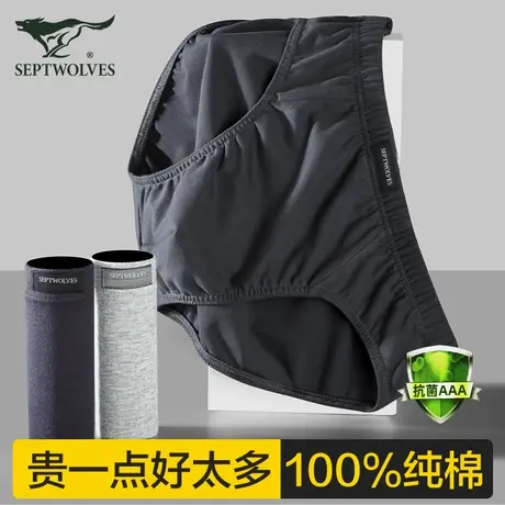 七匹狼三角裤男士内裤男生纯棉100%全棉底裤衩夏季透气短裤头男款商品大图