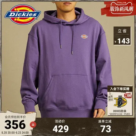 Dickies商场同款 秋冬三原色小logo连帽毛圈美式卫衣 男女同款图片