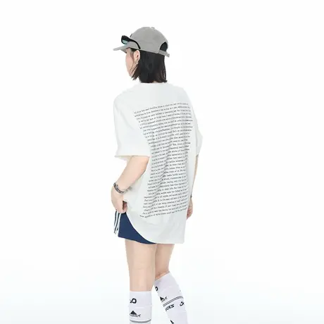 YEP2025夏季宽松创意印花短袖T恤女新款美式街头风情侣款半袖上衣商品大图