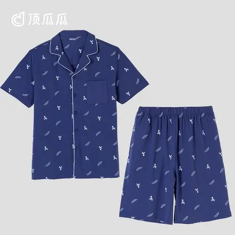 顶瓜瓜家居服男夏季款云感柔软滑板少年系列男士短袖家居服套装商品大图
