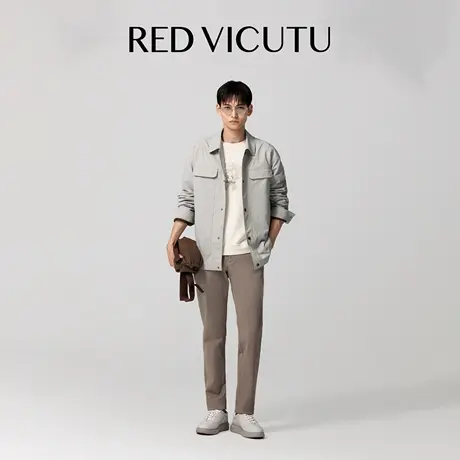 VICUTU威可多男夹克25秋季新款轻工装风时尚潮流翻领休闲百搭外套商品大图
