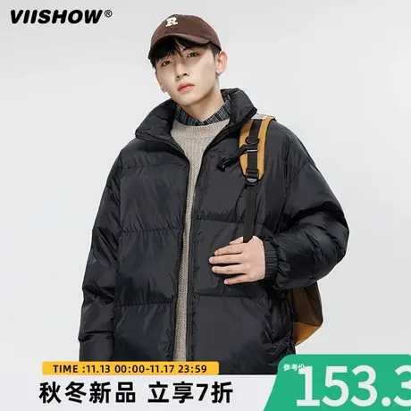 VIISHOW冬季简约日系棉服男潮牌宽松加厚保暖面包服防寒潮外套商品大图