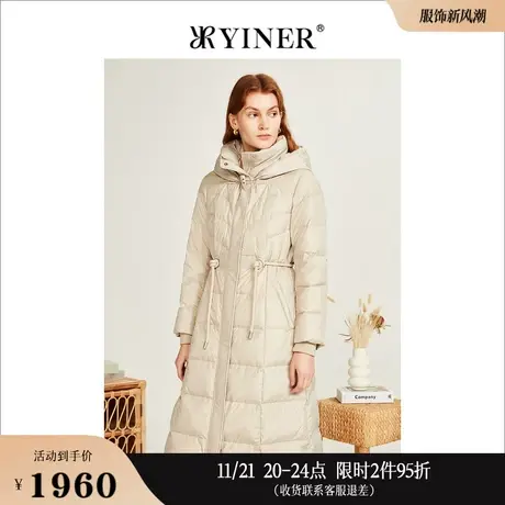 [聚暖白鹅绒]YINER音儿专选女装冬季连帽设计感保暖羽绒服商品大图