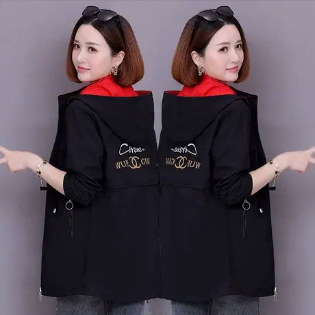 双面穿女士外套女春秋款中长款妈妈洋气2023春季新款风衣中年女装图片