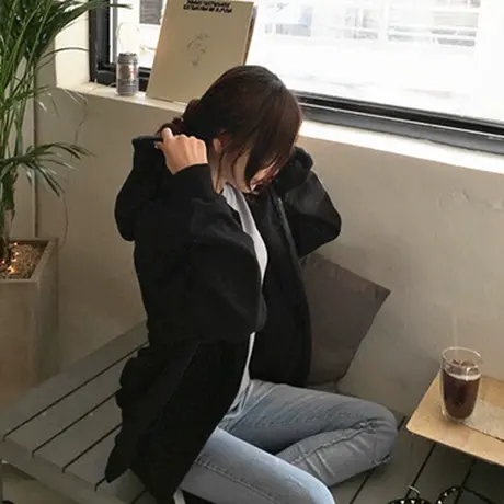 加厚卫衣女2024秋冬新款加绒开衫外套宽松韩版百搭上衣学生ins潮商品大图