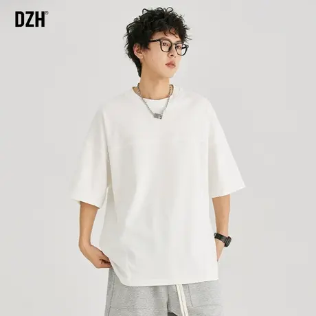 男士纯白色t恤潮牌欧美短袖男款体恤衫男装夏款衣服半截袖男夏季商品大图