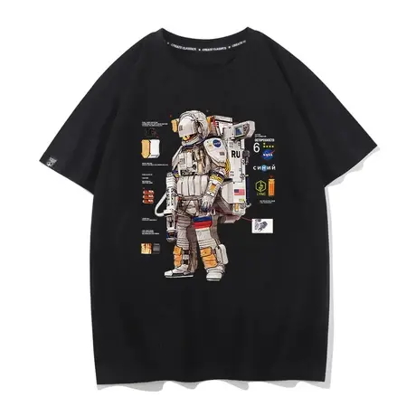 nasa联名T恤男夏季宽松宇航服潮牌百搭ins潮流纯棉港风短袖男半袖商品大图