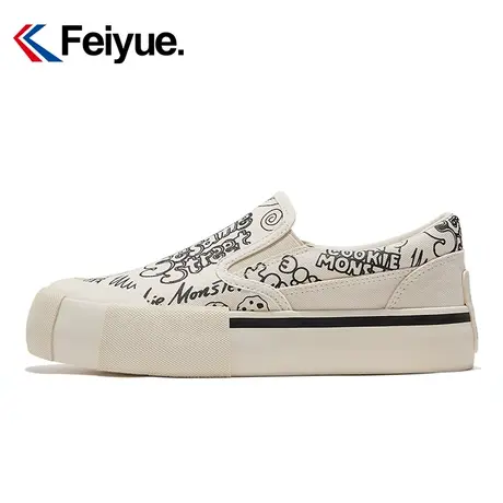 feiyue/飞跃×芝麻街联名一脚蹬帆布鞋2024春季新款百搭板鞋896商品大图