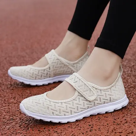 老北京布鞋女凉鞋夏季网纱单鞋中老年网面休闲鞋子透气妈妈跳舞鞋商品大图