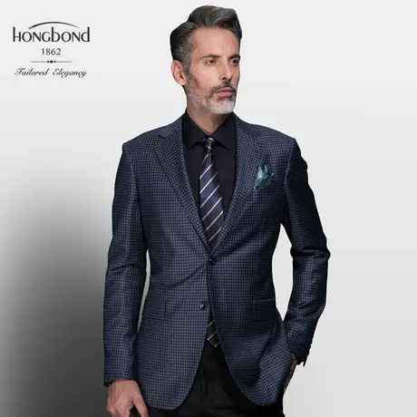 红邦创衣 西装男装单西装上衣进口纯羊毛定制商务婚庆礼服男正装图片