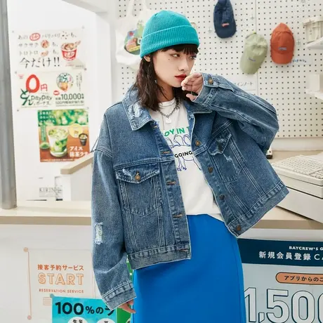 唐狮2023秋季新款牛仔外套女ins潮小众超好看休闲上衣图片