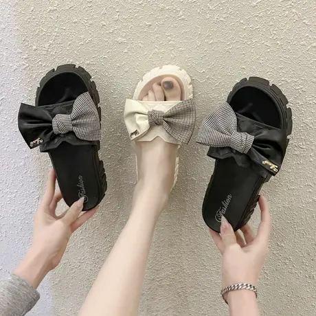 拖鞋女夏外穿室内居家2024新款夏天厚底一字拖防滑时尚网红凉拖鞋商品大图