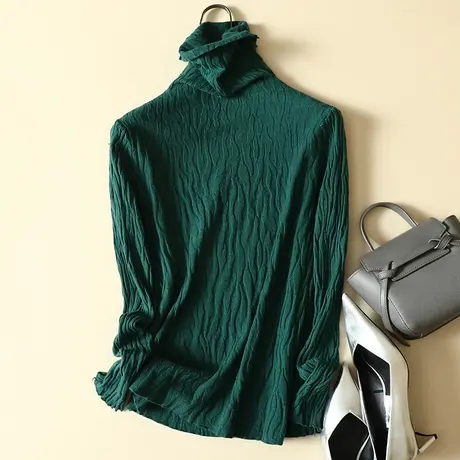 堆堆高领毛衣打底衫女士内搭秋冬2022年新款爆款洋气百搭针织上衣商品大图