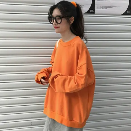 卫衣女春秋薄款oversize小众高街潮牌ins上衣美式复古hiphop外套商品大图