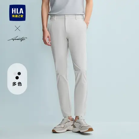 HLA/海澜之家轻商务时尚系列休闲裤25春秋新半松紧腰舒适修身裤男图片