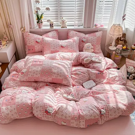 2026新款皱皱棉双层纱四件套柔软舒适亲肤图片