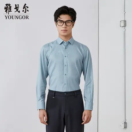 雅戈尔奥莱 商场同款男士长袖衬衫秋冬新款官方商务休闲长袖衬衫商品大图