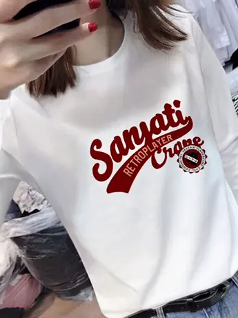 白色内搭打底衫女2023新款秋冬季加绒仿棉长袖t恤韩版宽松上衣潮商品大图