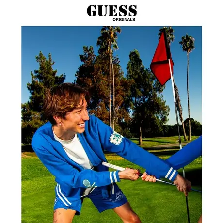 GUESS Originals  x 88rising胶囊系列秋男慵懒V领针织开衫外套商品大图