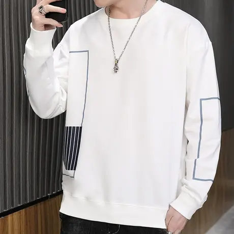 男士长袖卫衣男春秋潮牌2022新款潮男装衣服白色上衣秋季外套秋装商品大图