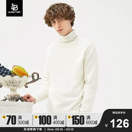 Lilbetter毛衣男秋冬高领线衣韩版男装打底衫休闲百搭男士针织衫商品大图