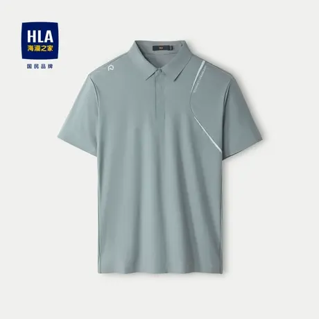 HLA/海澜之家随行易打理短袖POLO衫24春夏新款无痕商务弹力上衣男商品大图
