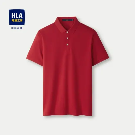 HLA/海澜之家凉感短袖POLO衫2024春夏新款吸湿排汗防晒上衣男商品大图