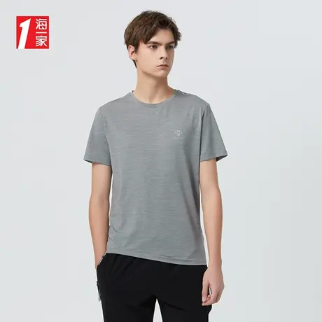 海一家运动活力短T新款青春休闲舒适圆领短袖T恤男商品大图