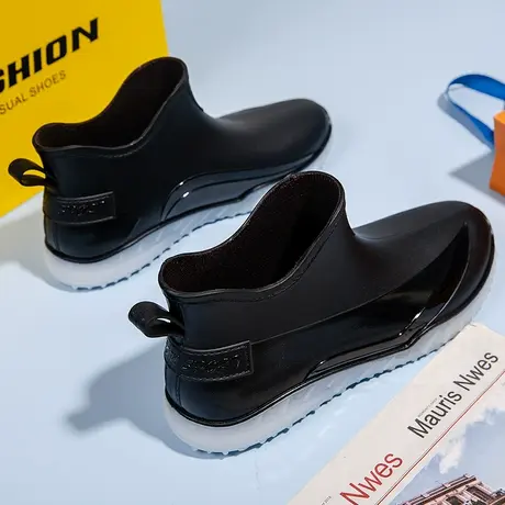 雨鞋男款秋季劳保雨靴防水防滑厨房外卖专用耐磨雨天钓鱼工作水鞋商品大图