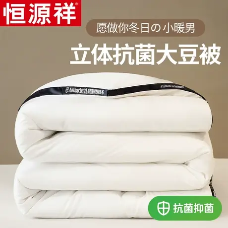 恒源祥抗菌立体大豆冬被加厚保暖磨毛春秋被芯空调被单双人被褥子图片