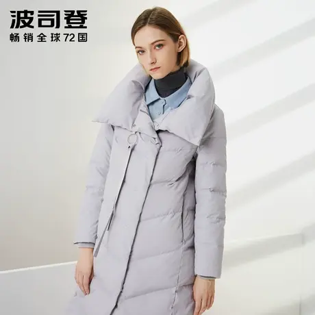 波司登女士通勤优雅羽绒服品质白鹅绒现代简约休闲长款奥莱商品大图