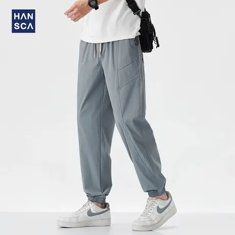 hansca四面弹力速干休闲裤男2025新款夏季防水宽松束脚冰丝工装裤商品大图
