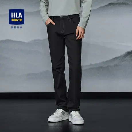 HLA/海澜之家山不在高系列牛仔裤25秋季新款中腰随心洗直筒裤子男图片