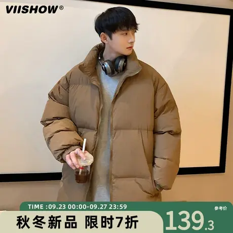 VIISHOW棉衣男冬季2023短款宽松加绒面包服休闲oversize外套潮商品大图