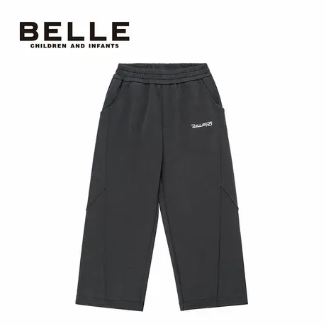 百丽童装belle儿童长裤2026春季新款中长款阔腿百搭男童休闲裤子图片