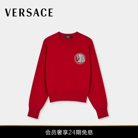 【新品】VERSACE/范思哲 男女同款刺绣针织毛衣图片