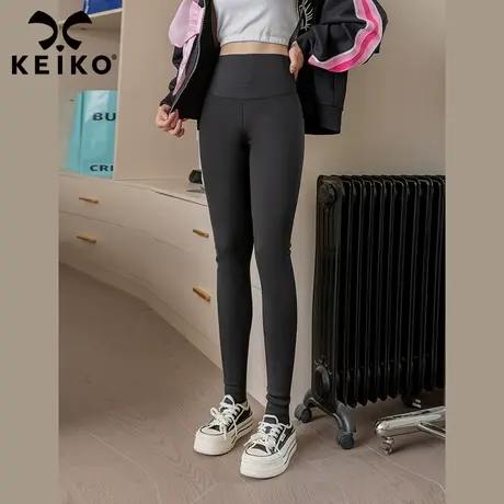 KEIKO 乳胶护腰加绒鲨鱼裤秋冬外穿收腹提臀保暖打底瑜伽芭比裤子商品大图