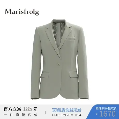 【日本进口面料】玛丝菲尔外套春季新款醋酸经典修身复古西装商品大图