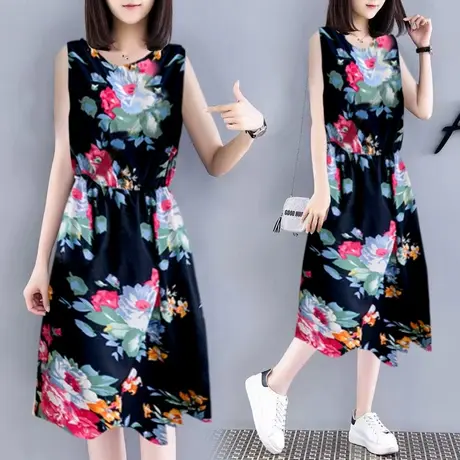 海边度假沙滩裙泰式吊带连衣裙子女夏季2023新款初恋清纯奶甜长裙图片
