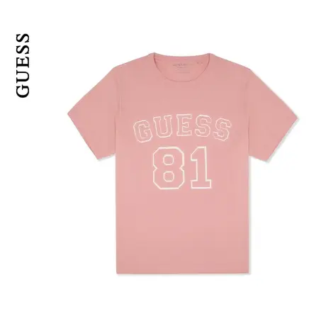 GUESS男女同款欧美休闲宽松数字短袖T恤-M4RI22K8FQ4商品大图