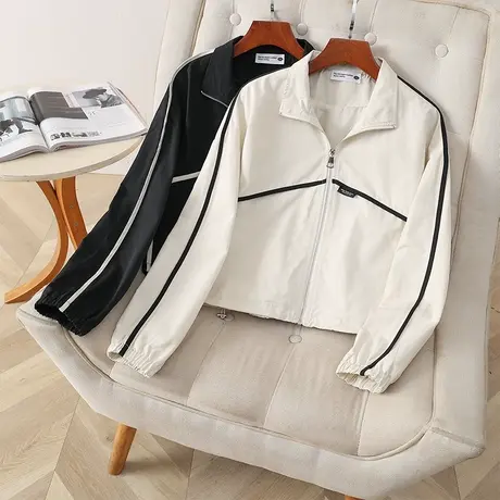 伊自尚大码女装2023秋季新款胖mm宽松显瘦长袖时尚运动休闲外套女图片