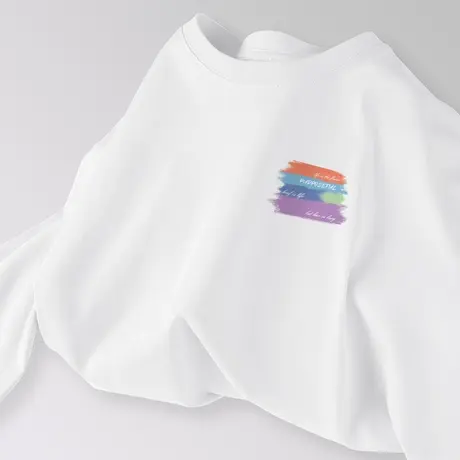 白色t恤女纯棉短袖2023夏季新款学生小众设计感上衣宽松夏款半袖商品大图