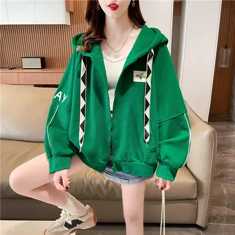 早春装卫衣女春秋季韩版宽松设计感小众小个子初春薄款开衫外套潮商品大图