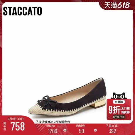 [定制小码32/大码41胖瘦脚]思加图2025平底通勤女皮鞋EA412AQ5A商品大图