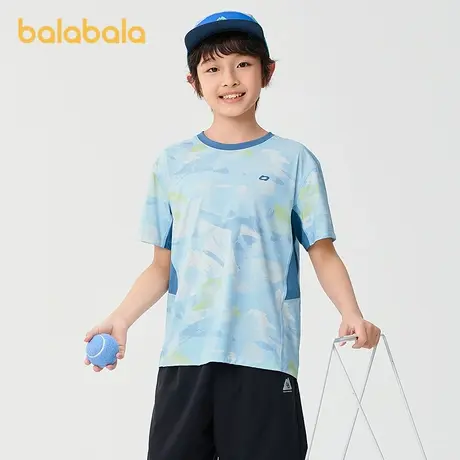 【商场同款】巴拉巴拉儿童短袖t恤2025款夏男童上衣防晒速干凉感图片