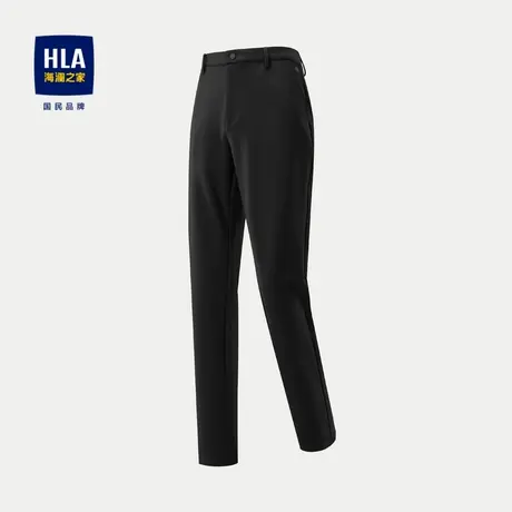 HLA/海澜之家六维弹力休闲裤23秋季新纯色高腰直筒商务绅士裤子男商品大图