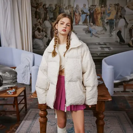 设计感复古棉服女加厚冬季外套2023年新款潮牌面包服宽松美式棉衣商品大图