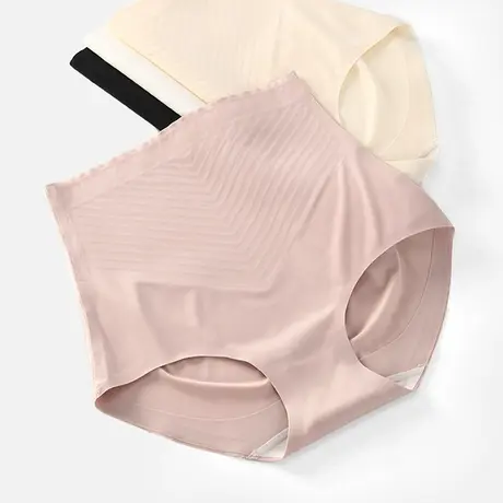 无痕收腹束腰内裤女士高腰收肚子产后提臀塑形打底内裤透气三角裤商品大图