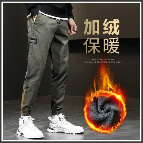 冬天冬季秋冬款加绒加厚工装裤男士宽松休闲裤子男裤保暖外穿冬裤商品大图